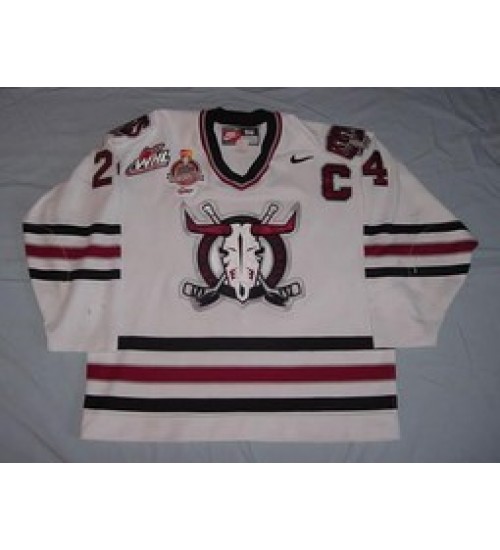 Custom WHL Red Deer Rebels 01 02 Doug Lynch Home Hockey Jersey White